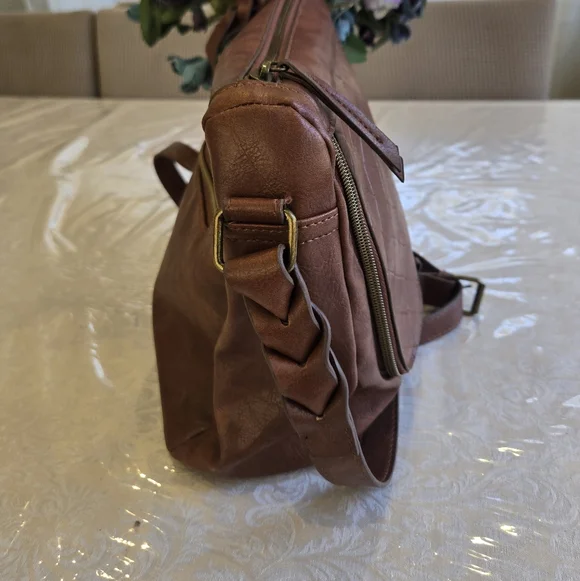 Brown Quilted Crossbody Bag - Picture 3 of 13